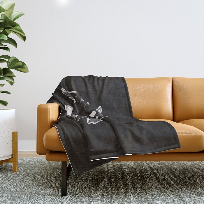 Black Cathomet Throw Blanket