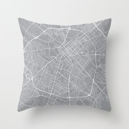 Lexington Map, Kentucky USA - Pewter Throw Pillow | Graphic Design, Illustration, Abstract, Architecture 