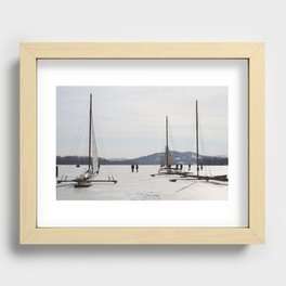 Iceboats on the Hudson Recessed Framed Print
