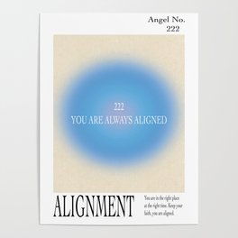 Angel Number 222 Poster Alignment  Poster