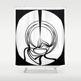Tunnel - black and white Shower Curtain