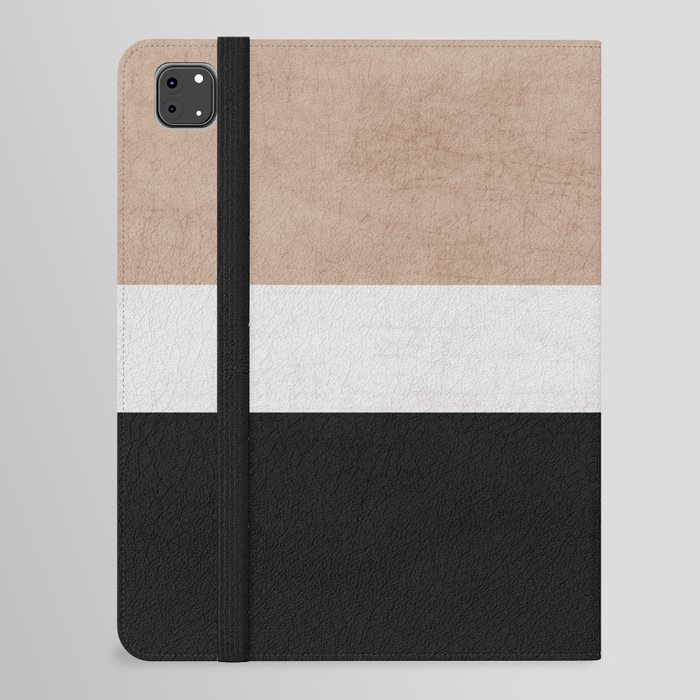 classic - natural, cream and black iPad Folio Case