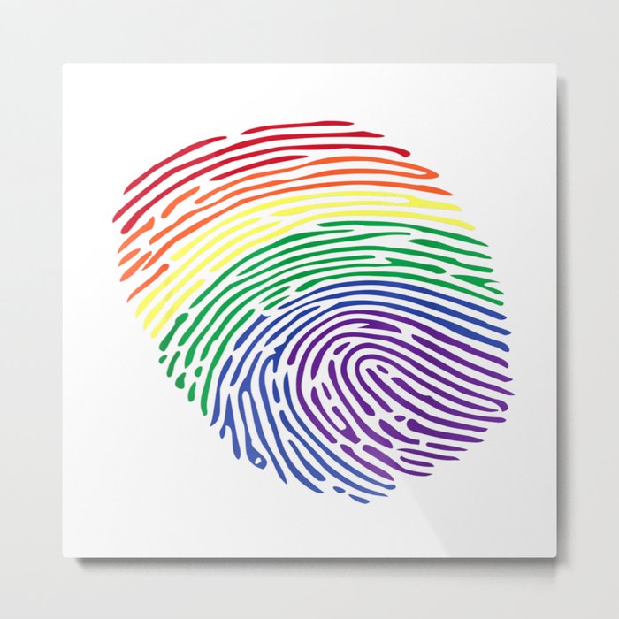 LGBTQ Fingerprint Metal Print