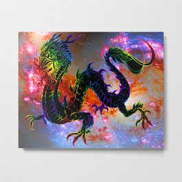 Space Dragon Metal Print | Animal, Abstract, Space, Sci-Fi, Graphicdesign 