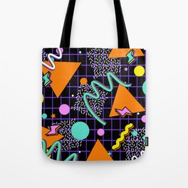 Nostalgia 80s Memphis Synthwave Aesthetic  Tote Bag