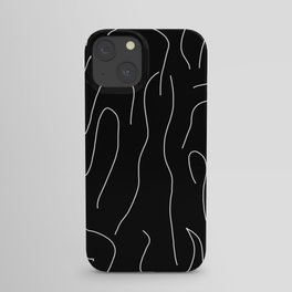 Bright White on Pitch Black iPhone Case