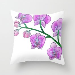 Orchids Throw Pillow