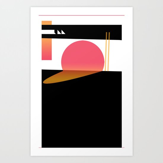 Melting Sun Art Print