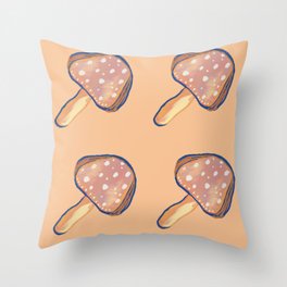 Cutie Mushrooms Throw Pillow