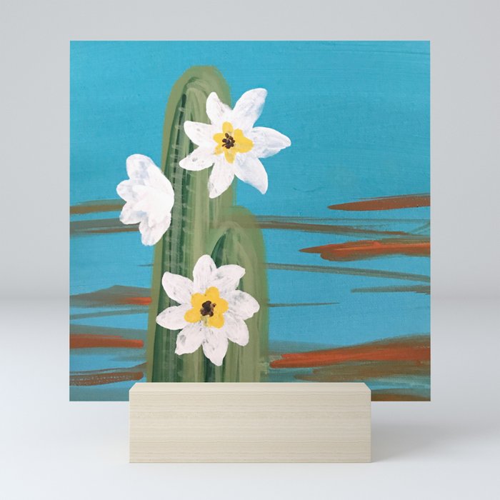 Simple Cactus Flowers Mini Art Print