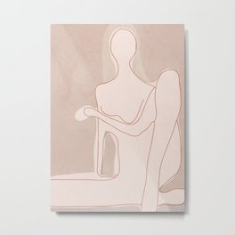 Abstract Woman Figure Metal Print