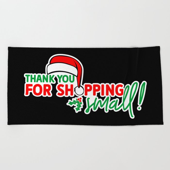 Thank You for Shopping Small Beach Towel