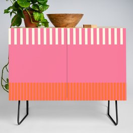 Colour Pop Stripes - Pink, Orange and Cream Credenza