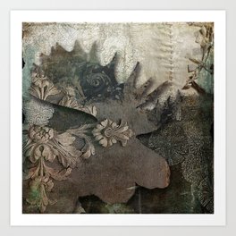 Gothic Forest Moose Art Print