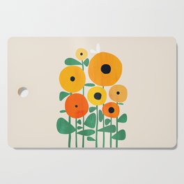 Sunflower and Bee Cutting Board
