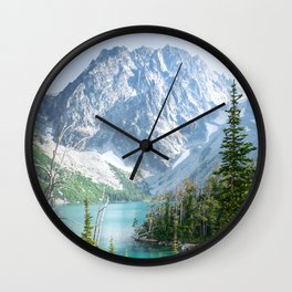 Lake Colchuck Wall Clock | Mountain, Color, Mountainlake, Photo, Hiking, Nature, Leavenworth, Summer, Forest, Pacificnorthwest 