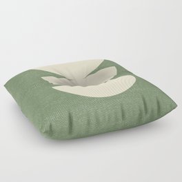 Half Circle 3 - Green Texture Floor Pillow