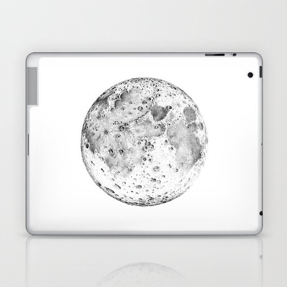 Full Moon Pencil Drawing Laptop & iPad Skin