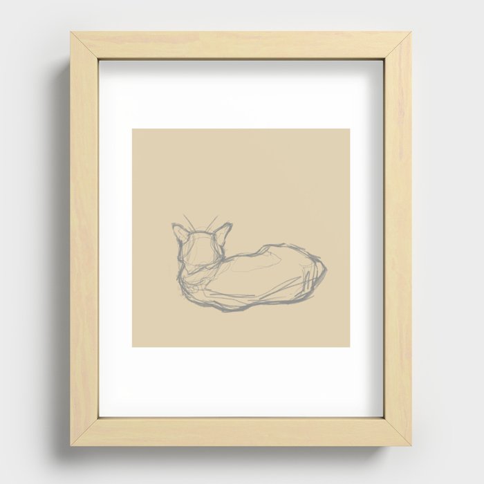 Laying in the Kitchen, Study from Life Recessed Framed Print