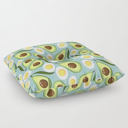 Cute Egg and Avocado Print Floor Pillow