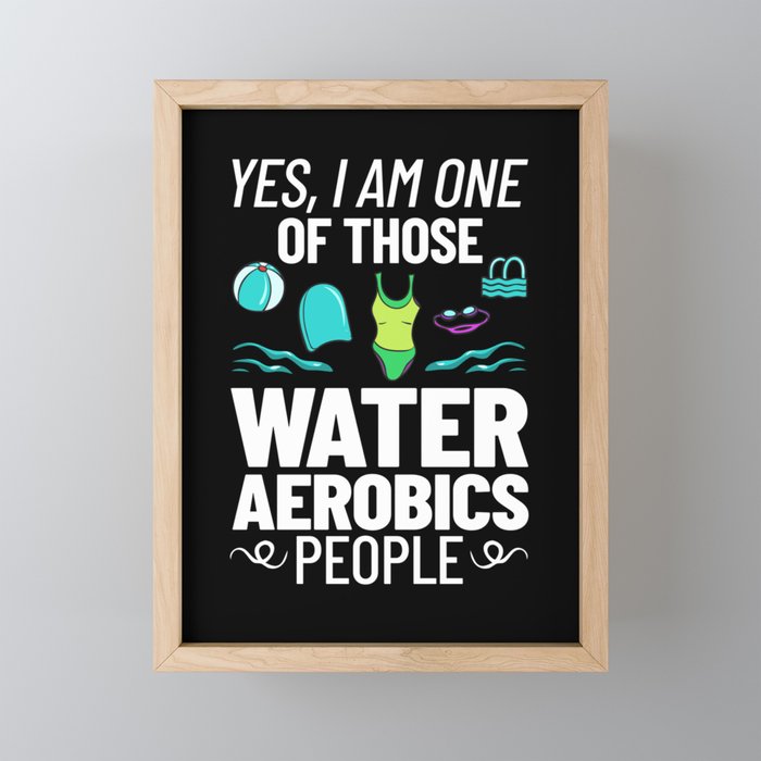 Water Aerobic Aqua Aquafit Fitness Workout Framed Mini Art Print