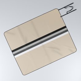 Doppelgaenger - Minimal Retro Look Stripes Picnic Blanket
