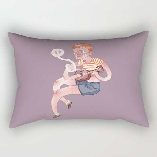 Sad Ukulele Rectangular Pillow