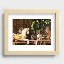 carousel horses Recessed Framed Print