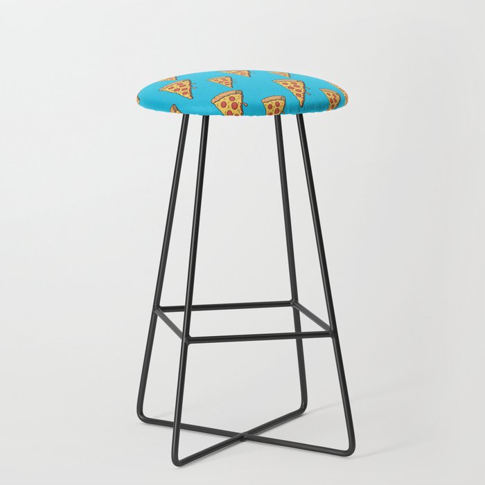 Pizza Retro Repeating Pattern  Bar Stool