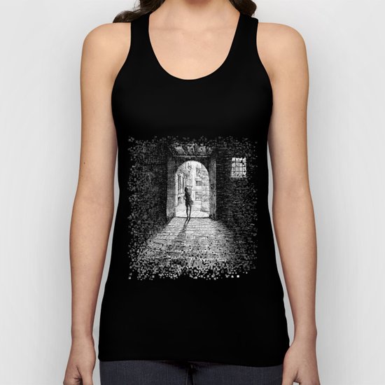 Light - Black ink Unisex Tank Top