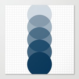 Grid retro color shapes 12 Canvas Print