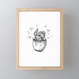 Hatched Hen Framed Mini Art Print