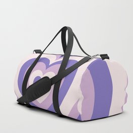 Retro Hearts - Pastel Purple Duffle Bag