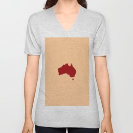 Shape of Australia 2 V Neck T Shirt