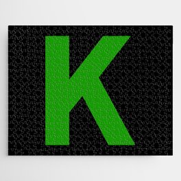 Letter K (Green & Black) Jigsaw Puzzle