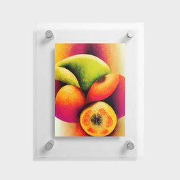Tropical Fruit - Abstract Minimalist Digital Retro Poster Art Floating Acrylic Print