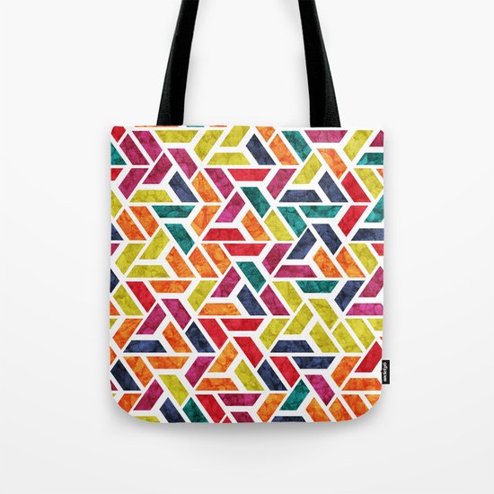 Seamless Colorful Geometric Pattern XII Tote Bag