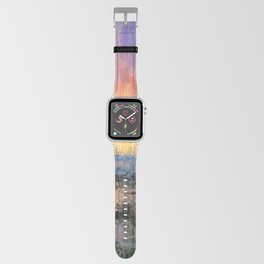 Prismatic Sunrise Showers Abstract Drip Paint Landscape Apple Watch Band