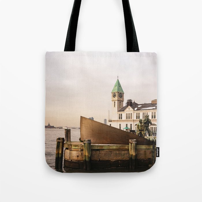 Cloudy Day at the Pier | Travel Photography | New York City Tote Bag