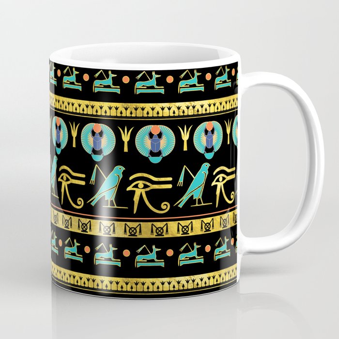 Egyptian  Ornament Symbols Pattern Coffee Mug