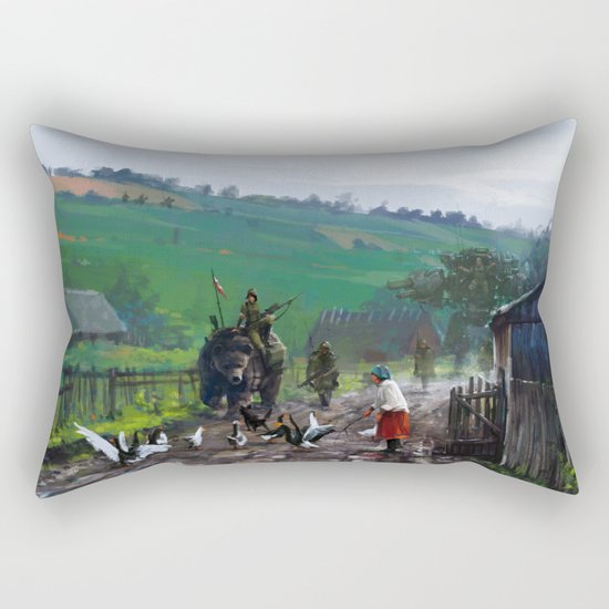 1920 - road blockade Rectangular Pillow