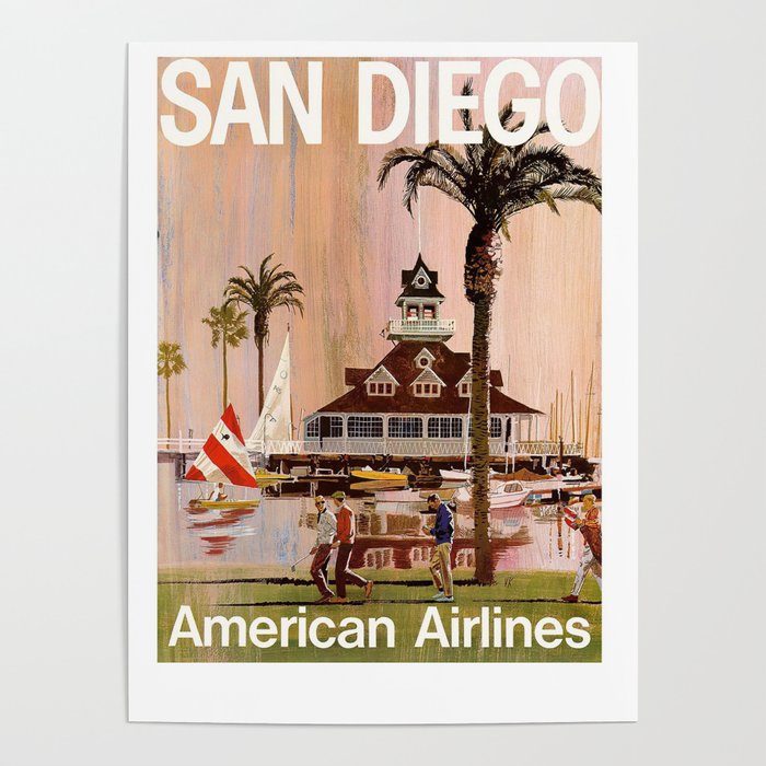 Vintage San Diego Travel Poster