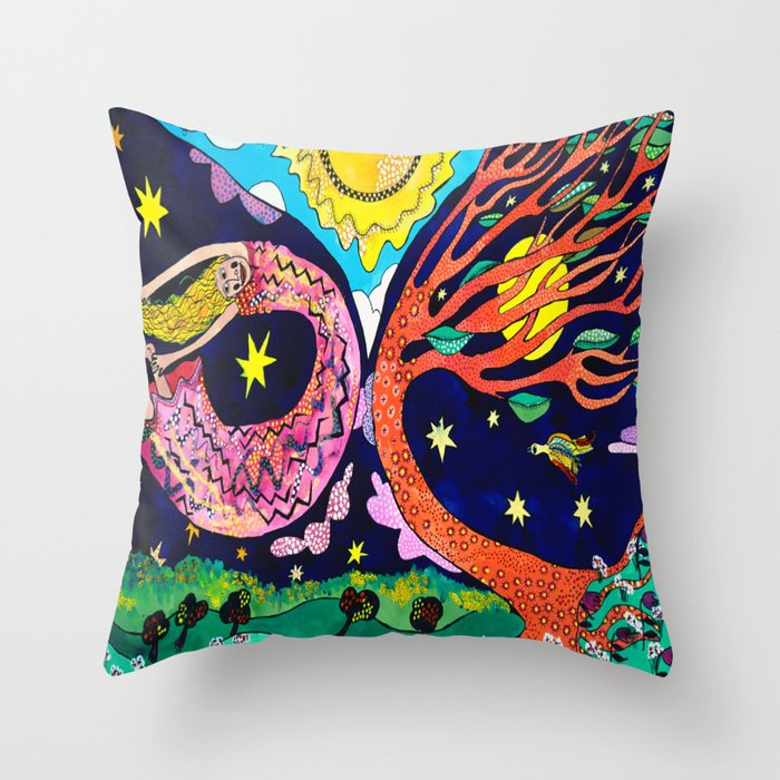 Ich Other Into the Right Direction Throw Pillow