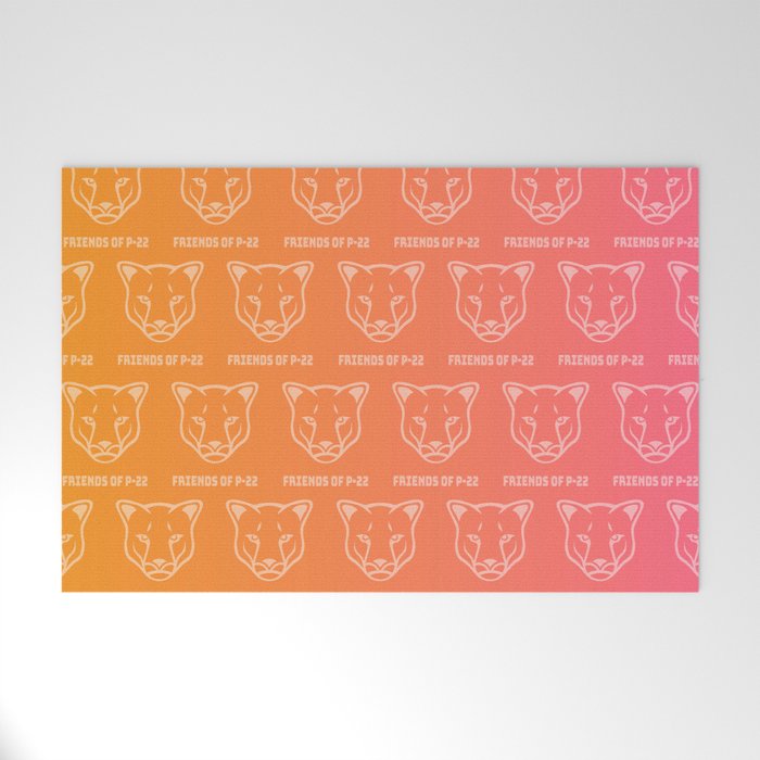 P22 Mountain Lion Pink & Orange Wrapping Paper Welcome Mat