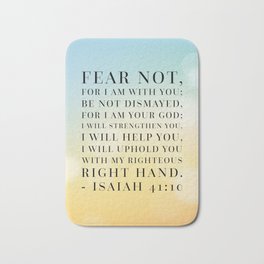 Isaiah 41:10 Bible Quote Bath Mat | Bible, Typography, Text, Christianity, Graphic Design, Quote, Digital, God, Religion, Scripture 