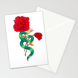 Roses in snake Stationery Cards