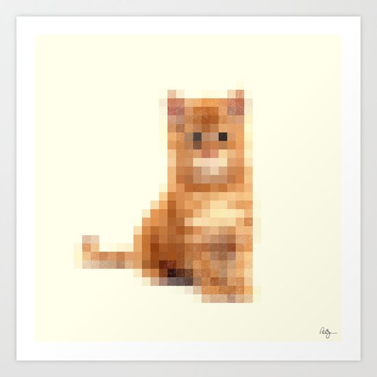Censored Cat Art Print