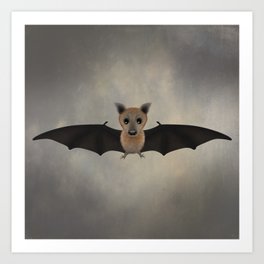 Grey Headed Flying Fox Bat Art Print