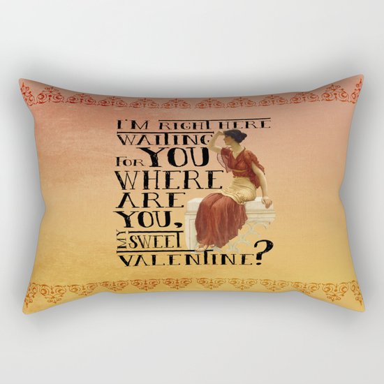 Right Here Waiting Rectangular Pillow