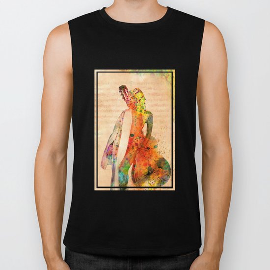 music guitar Biker Tank